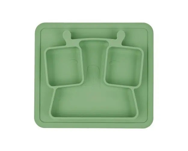 Tava anti-alunecare pentru mancare Badabulle B005215, 350ml (Verde)