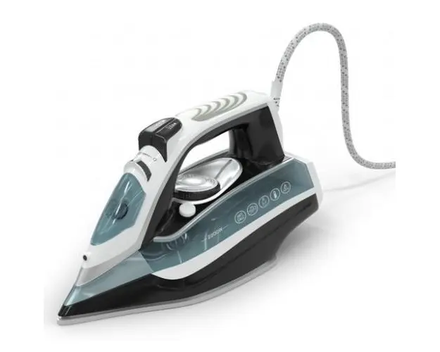 Fier de calcat Tesla IR302BL, 2400 W, talpa ceramica, rezervor 380 ml, 25g/min, Functie Anti-Calcar, Functie Anti-Picurare, cablu 1.9 m (Albastru/Negru)