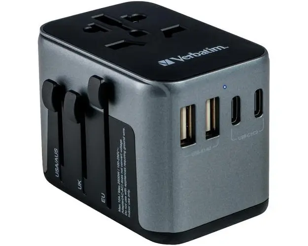 Adaptor universal Verbatim UTA-03, 6-in-1, 1xUSB-C, PD 30W, QC 3.0, 2xSB-C, 2xUSB-A