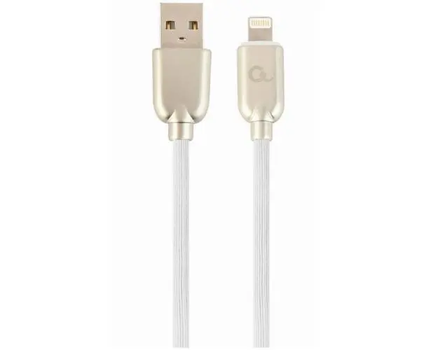 Cablu alimentare si date Gembird CC-USB2R-AMLM-2M-W, USB 2.0 (T) la Lightning (T), 2m, Alb
