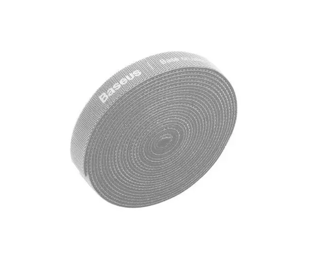 Organizator cabluri ACMGT-F0G Velcro Baseus Colourful Circle, 3m, gri