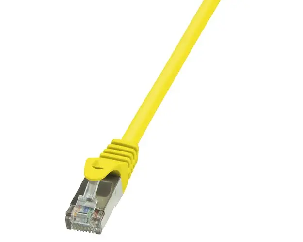 Cablu FTP LOGILINK Cat6, cupru-aluminiu, 0.5 m, galben, AWG26, ecranat CP2027S