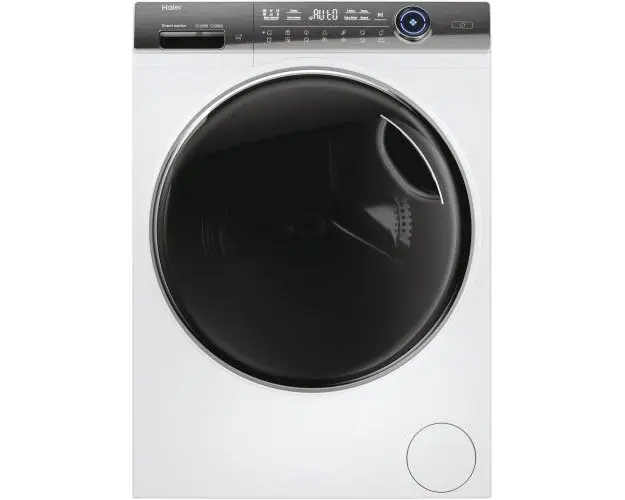 Masina de spalat rufe Slim Haier HW90G-B14979TU1, 9 kg, 1400 RPM, Motor Direct Motion, Refresh, ABT, Steam, Drum light, Dual spray, Pillow Drum, WIFI, Display Led cu Touch control, iTime, Smart Detecting, Clasa B (Alb)