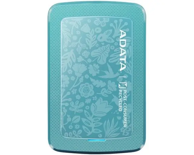 HDD extern ADATA HC300 ECO 1TB, Shock Sensor, 2.5inch, USB 3.2, Slim, Eco-friendly (Verde)