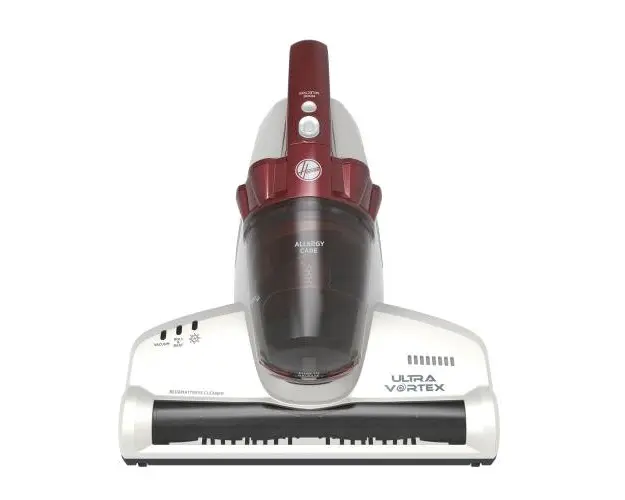 Aspirator UV de pat Hoover Ultra Vortex MBC500UV 011, 500W, 0.3l, 5m cablu (Alb/Rosu)