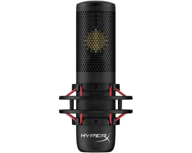 Microfon XLR HyperX ProCast, condensator cardioid cu diafragma mare, anti-vibration shock mount, filtru HyperX Shield inclus, Negru