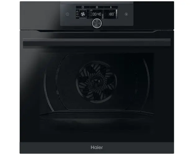 Cuptor incorporabil Haier HWO60SM6F5BH, Electric, 70 L, Autocuratare catalitica, Conectivitate wi-fi, Interfata I-Turn, Ghidaj telescopic, Softclose (Negru)
