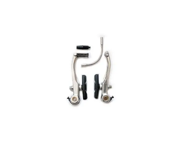 Frana fata Pegas V-Brake TX121 108mm +suruburi, lulea, protectie praf, Argintiu