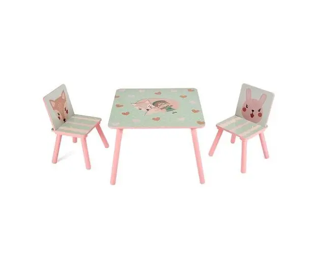 Set 2 scaune +birou Pink Forest, U-grow
