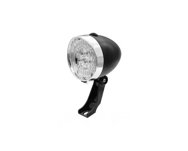 Far bicicleta retro 70 MM 3 LED, Negru