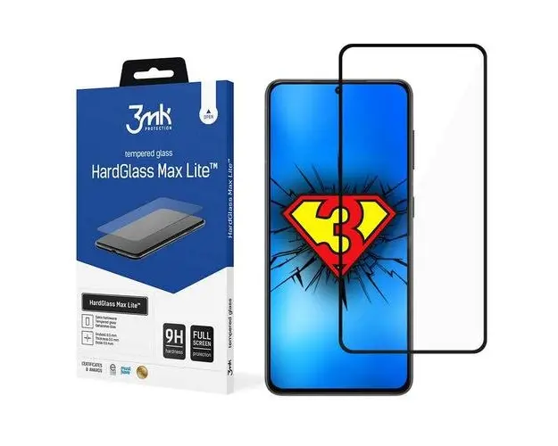 Folie protectie telefon 3MK, Sticla, Compatibil cu Samsung Galaxy S21, Transparent / Negru