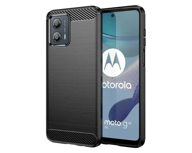 Carcasa Flexible Carbon compatibila cu Motorola Moto G53 5G, Negru