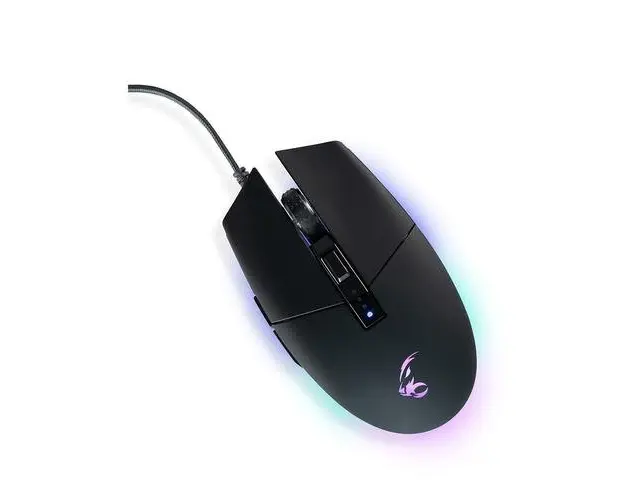 Mouse de gaming cu fir MediaRange MRGS202, RGB, 3600 DPI (Negru)
