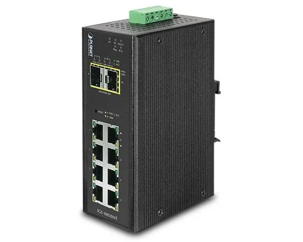 Switch Planet IGS-10020MT, Industrial, 8 x 1000TP, 2 x 100/1000Base-X mini-GBIC/SFP