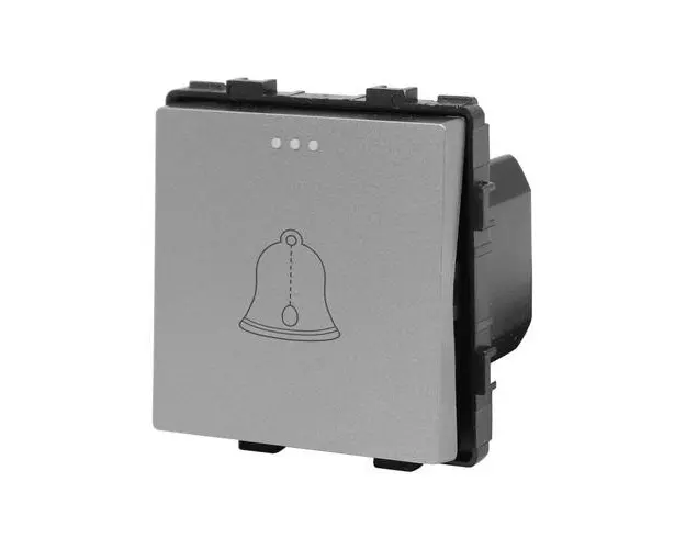 Modul Buton Sonerie Mecanic LUXION, Gri