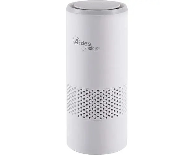 Purificator de aer portabil ARDES Handy Air ARM8P01, 15 m³/h, Ideal pentru masina, 2.5 W, Filtru HEPA carbon activ, Functie ionizare (Alb)