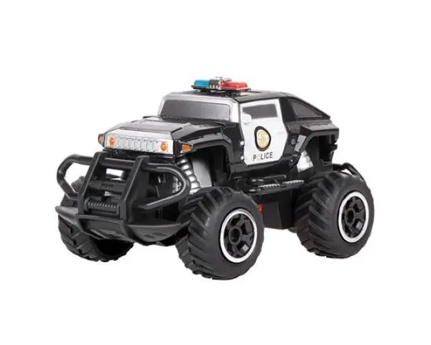 Masina cu telecomanda Mini RC Car Police Quer, scara 1:43 (Negru/Alb)