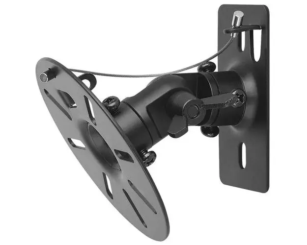 Suport universal de perete pentru boxe / difuzoare, maxim 15KG, reglaj vertical si orizontal, Negru, S-SHO1110