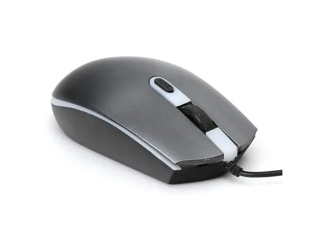 Mouse optic USB pe cablu, Omega 45541, 4 butoane, 2000DPI, cablu de 1.5m lungime, gri