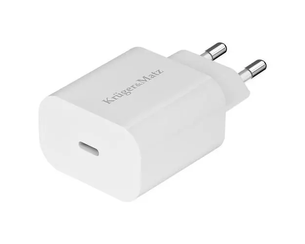 Incarcator Retea Kruger&Matz KM0850, Power Delivery, 18W, USB tip C (Alb)