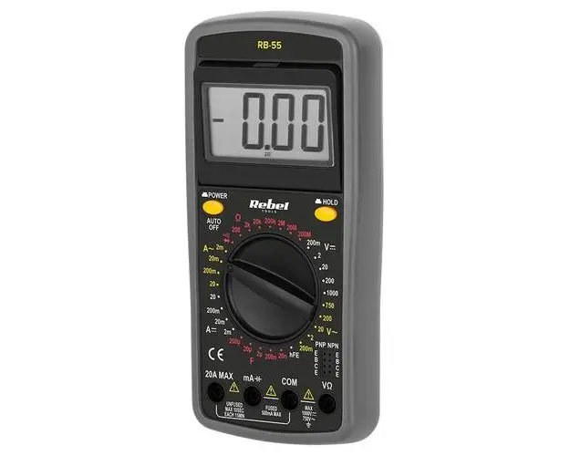 Multimetru digital, Auto Range, interval detectie 0-1000 V, Rebel Tools MIE-RB-55