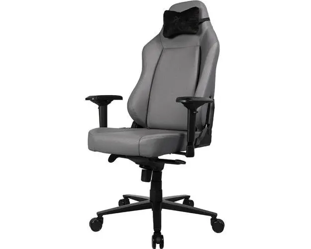 Scaun Gaming Arozzi Primo, piele premium, reglabil, Gri