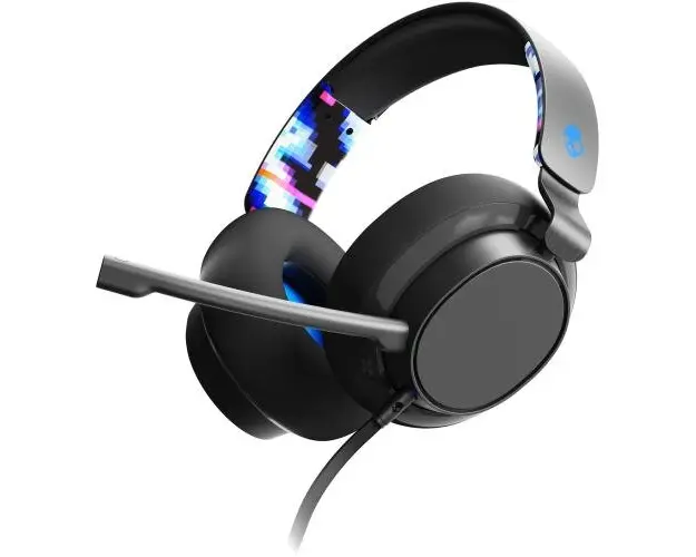 Casti Gaming Skullcandy Slyr Wired P-Station Digi-Hype, Jack 3.5mm, 1.8m (Negru/Albastru)