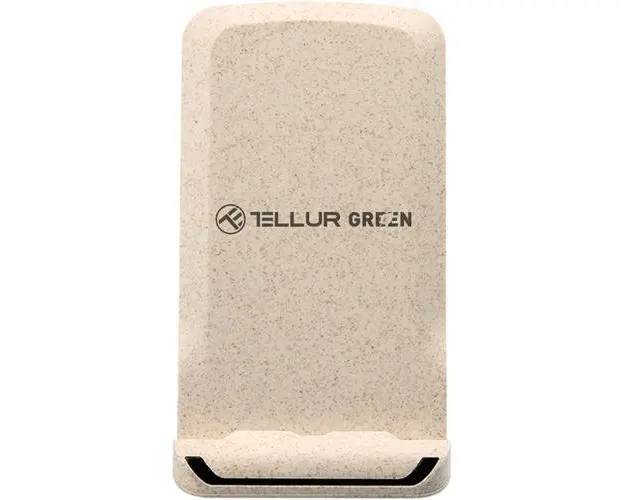 Incarcator Wireless Tellur Green, certificat Qi, 15W (Crem)