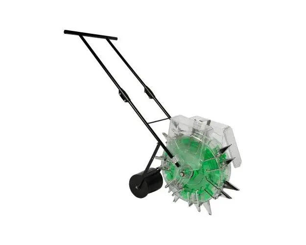 Plantator automat cu fertilizator, 23 cm distanta intre randuri, Verde