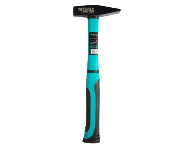 Ciocan pentru lacatus forjat Detoolz, coada fibra de sticla, PP cu TPR, 200 g