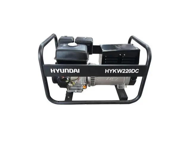 Generator de curent electric monofazat cu sudura Hyundai HYKW220DC-M, 5 kVA, 15 CP, pornire mecanica