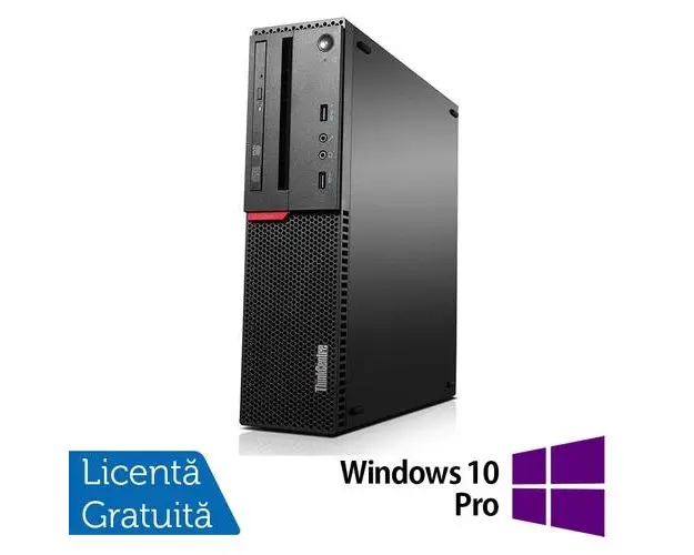 Calculator Sistem PC Refurbished LENOVO M910 SFF, Intel Core i5-6500 3.20GHz, 8GB DDR4, 256GB SSD + Windows 10 Pro