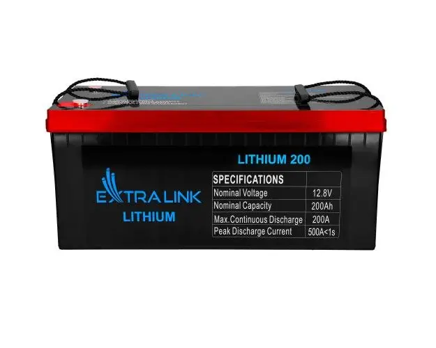 Baterie LiFePO4 pentru UPS, Extralink, 200Ah, 12.8V, BMS, IP65, ABS, M8, Multifunctionala, Negru