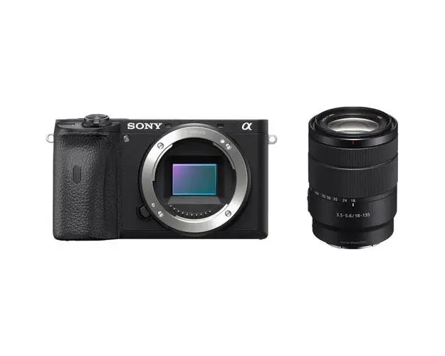Aparat foto Mirrorless Sony Alpha A6600, 24.2 MP, E-mount, 4K, NFC, Negru + Obiectiv 18-135mm