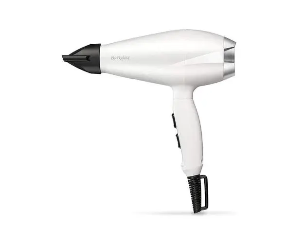 Uscator de par BaByliss Speed Pro 2000, 2000W, 2 trepte viteza, 3 setari temperatura, concentrator (Alb)