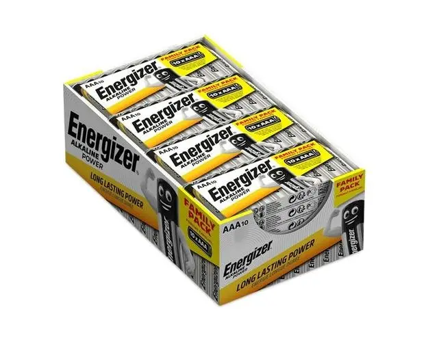 Set 10 baterii Energizer, Family Pack, AAA, Alcaline, 1.5V