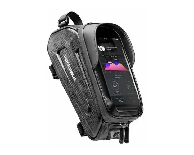 Geanta bicicleta cu husa pentru telefon Rockbros B68, Negru