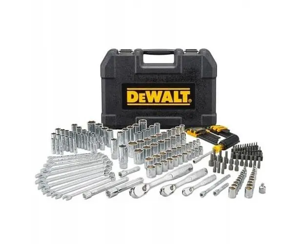 Set 205xaccesorii scule, DeWalt, 1/4'', 3/8'', 1/2inch, Cheie multifunctionala/Biti, Metal, Cutie depozitare