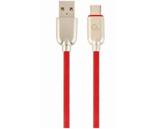 Cablu alimentare si date Gembird, USB 2.0 (T) la USB 2.0 Type-C (T), 2m, Rosu, CC-USB2R-AMCM-2M-R