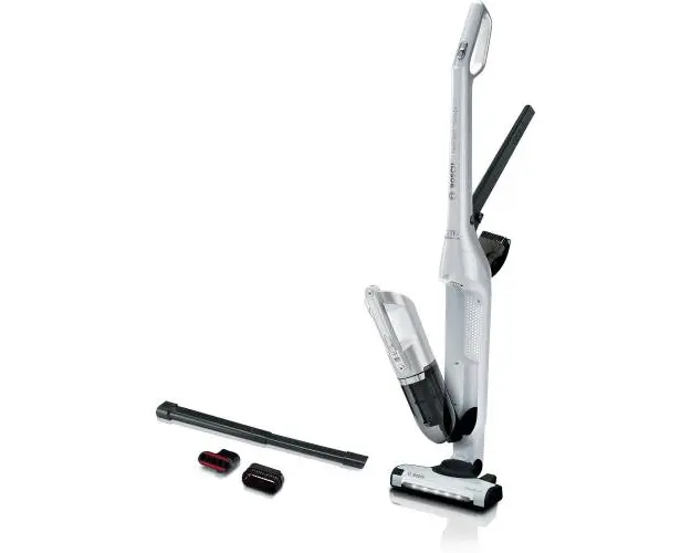Aspirator vertical cu acumulator Bosch BBH3ALL28 Flexxo Gen2 Seria 4, 28Vmax, 0.4 L, Perie AllFloor pentru curatarea tuturor tipurilor de pardoseli, Autonomie 55 min (Alb/Negru)
