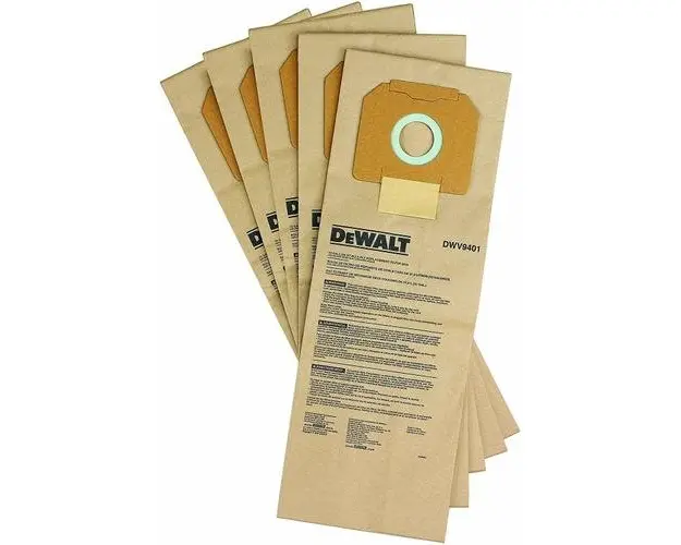 Set 5 saci hartie pentru aspirator Dewalt DWV902, DWV9401-XJ