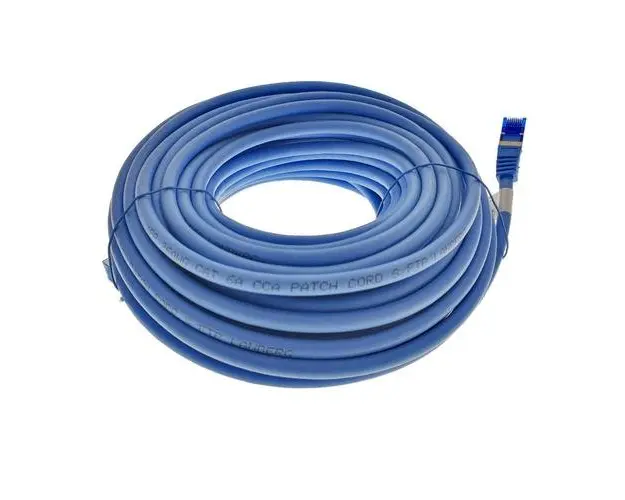 Cablu ecranat S / FTP, Lanberg 42730, cat 6A, mufat 2xRJ45, lungime 20 m, AWG 26, 500 MHz, LSZH, de legatura retea, ethernet, Albastru