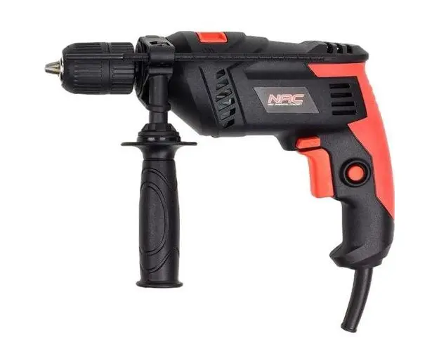 Masina de gaurit cu percutie NAC IDE80-GY, 800W, 3000 RPM (Negru/Portocaliu)