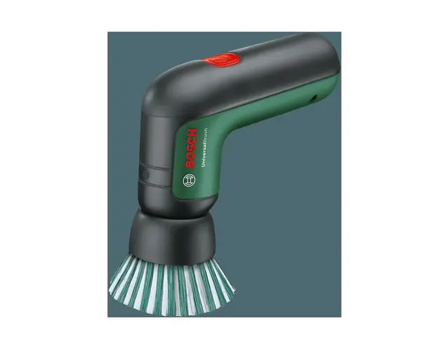 Perie de curatare pe acumulator Bosch Universal Brush 06033E0000, 3.6 V, 1.5 Ah, 215 RPM, IPX5, perie aspra, perie detalii, suport pentru laveta, laveta neabraziva, laveta abraziva, cablu microUSB