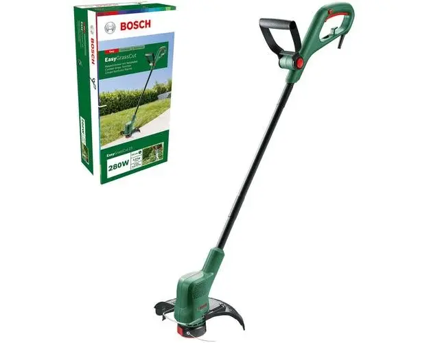 Trimmer electric pentru tuns gazon/iarba Bosch EasyGrassCut 23, 280 W, 23 cm diametru lucru, 12.500 RPM (Verde)