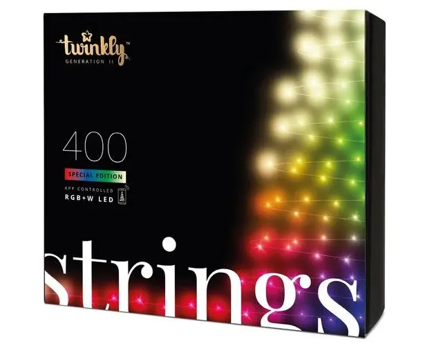 Lumini pentru pomul de Craciun Twinkly Strings 400 LED RGBW 32 m SMART
