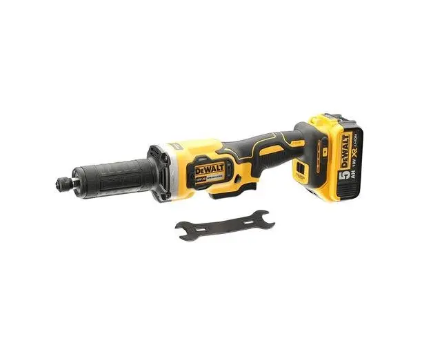 Masina de slefuit cu acumulator DeWalt, 18V Li-Ion, 2x 5.0Ah, Negru/Galben