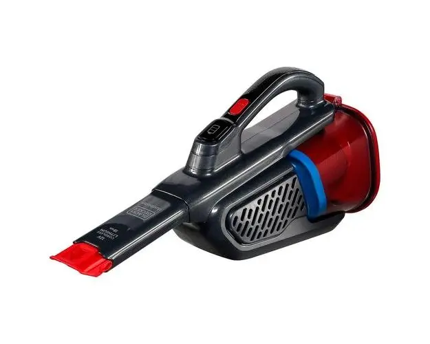 Aspirator portabil Black&Decker BHHV315J-QW, 12 V, 1.5 Ah, 20 W, 0.7 L (Gri/Rosu)