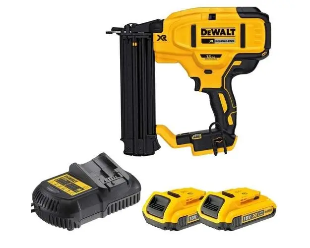 Pistol DeWalt DCN681N compatibil cu acumulator pentru batut cuie (Negru/Galben)
