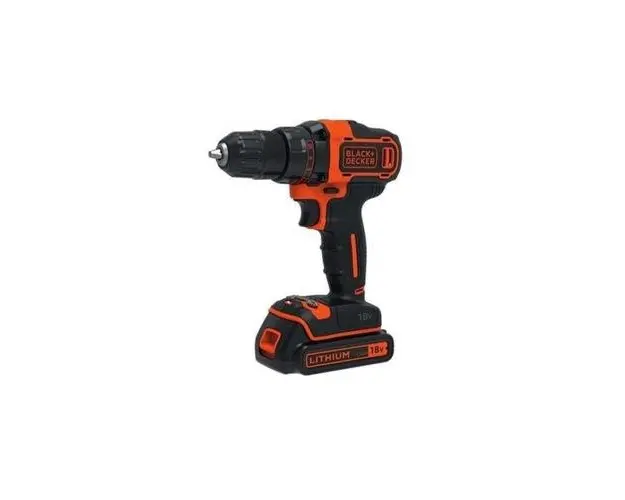 Masina de gaurit si insurubat Black&Decker BDCDD186B-QW, cu acumulator 18 V, 2 x 1.5 Ah, 1350 RPM (Negru/Portocaliu)